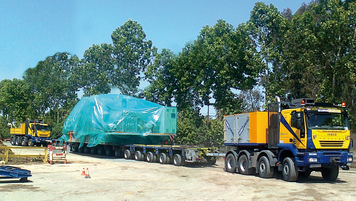 Transporte especial y montaje en planta de biomasa