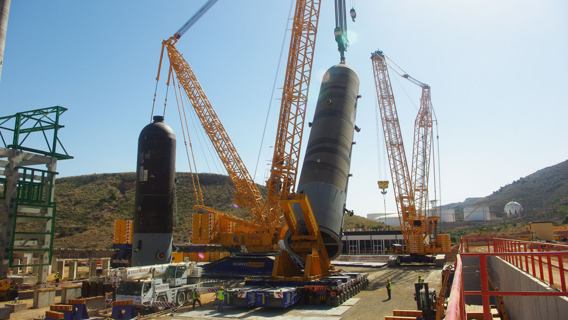 EUROGRUAS breaks a new lifting record in Spain, within Repsol Cartagena’s C-10 Project 